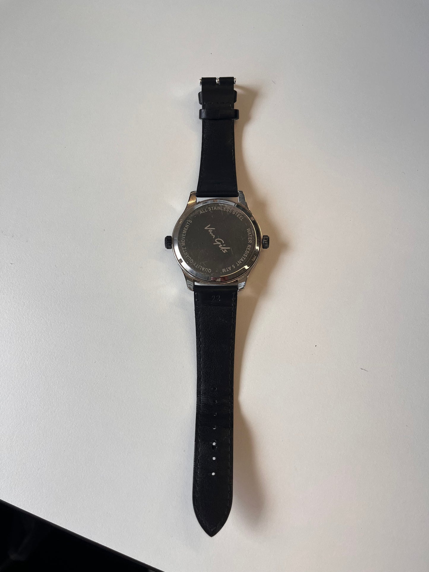 Van Gils Dual Time Horloge (Zwart/Wit, Quartz)