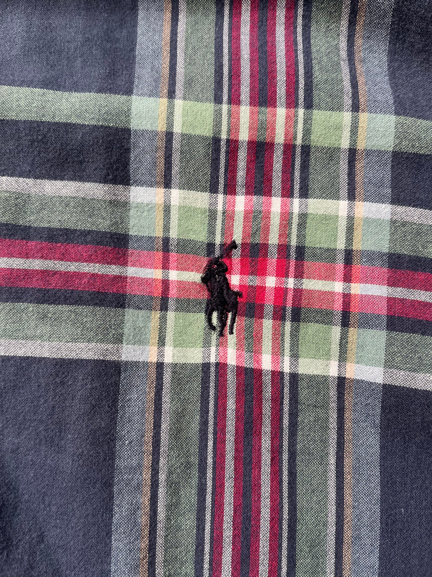 Ralph Lauren Geruit Overhemd (Donkerblauw/Grijs, Maat L)