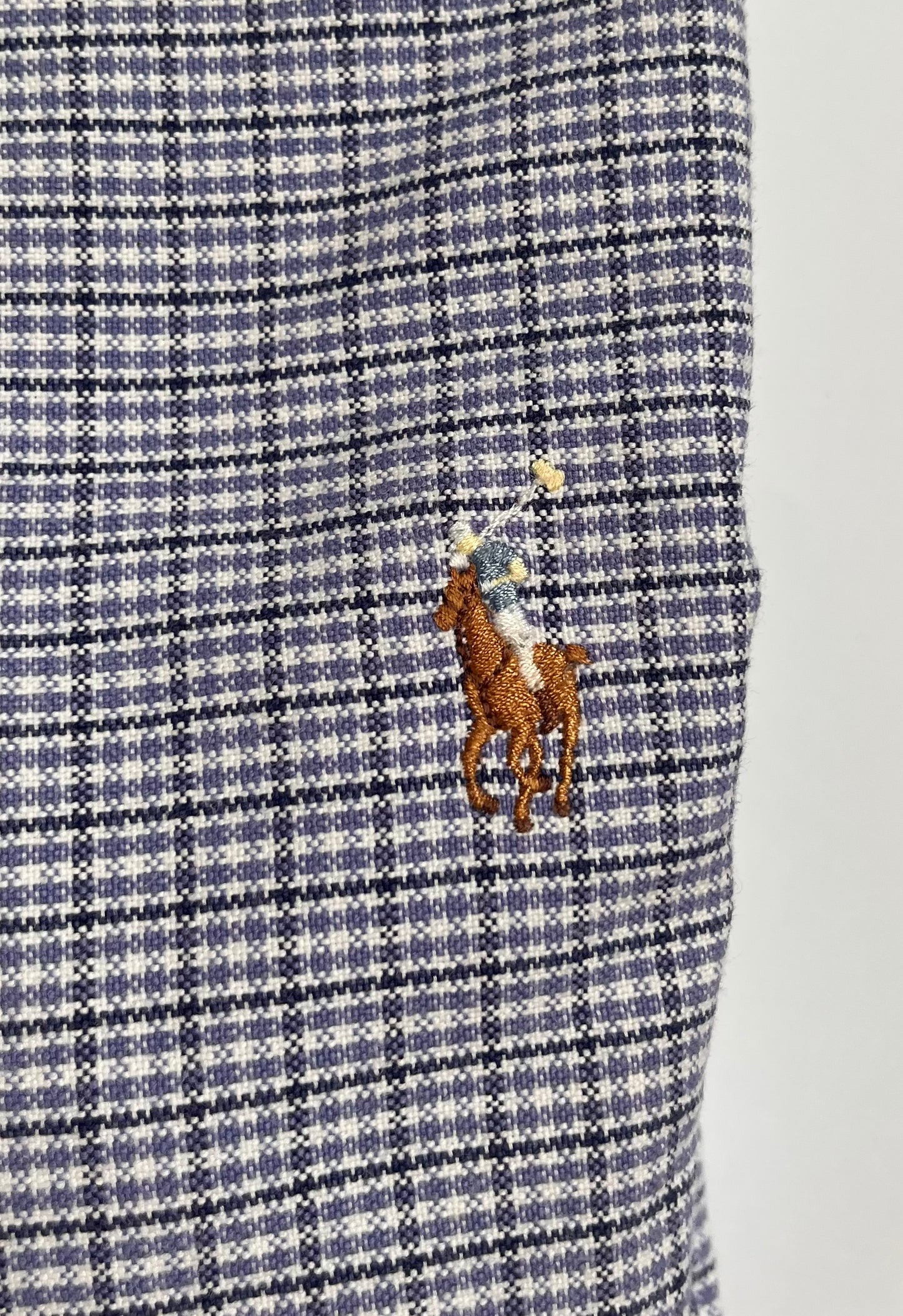 Polo Ralph Lauren Yarmouth Overhemd (Wit/Paars Geruit, Maat 18 / XL-XXL)