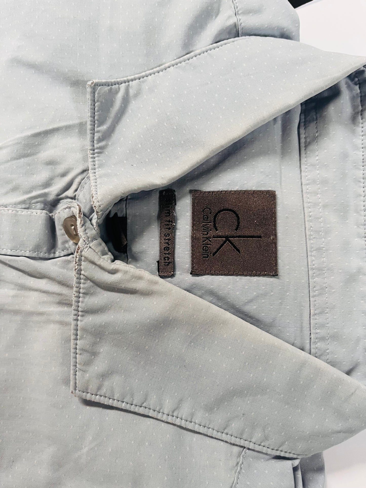 Calvin Klein Overhemd (Lichtblauw, Slim Fit, Maat M / 39 / 15 1/2)