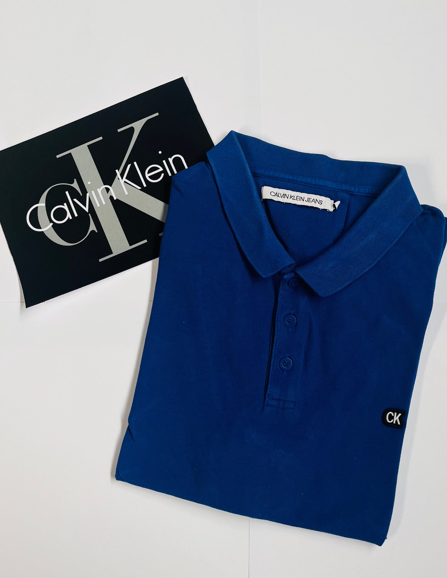 Calvin Klein Polo (Klassiek Blauw, Maat XXL)