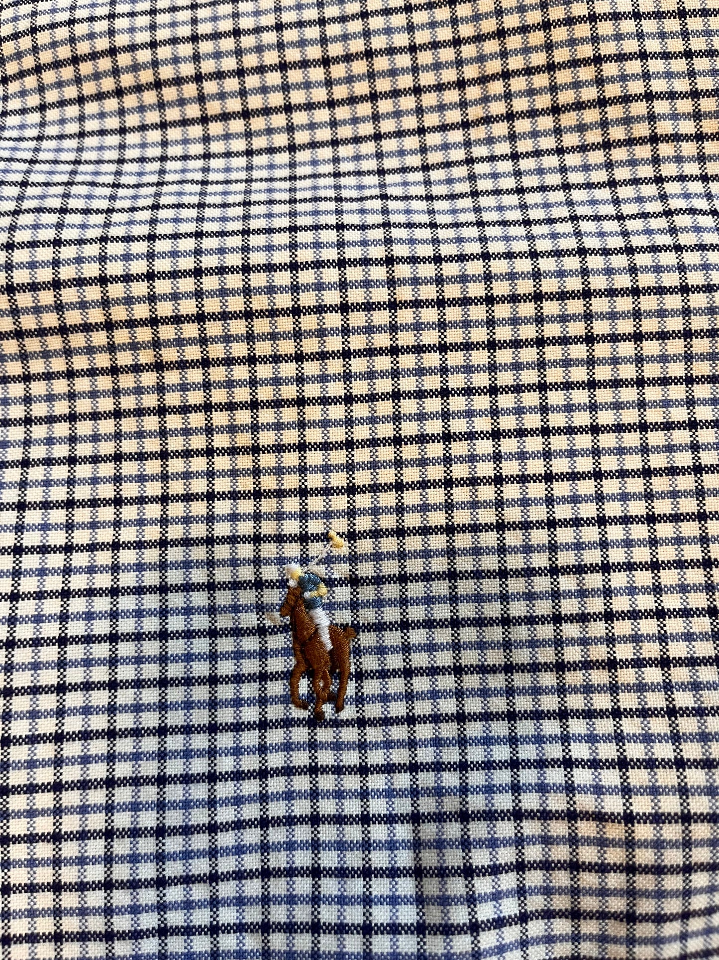 Ralph Lauren Kariertes Hemd (Blau/Weiß, Classic Fit, Größe XL)
