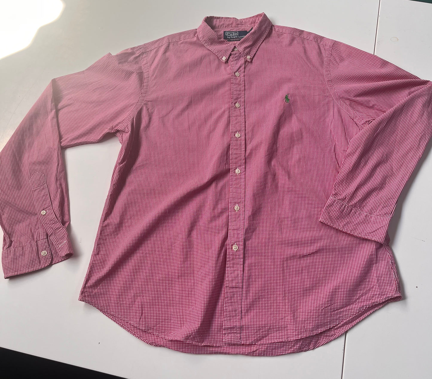 Polo Ralph Lauren Checked Shirt (Red, Slim Fit, Size XL)